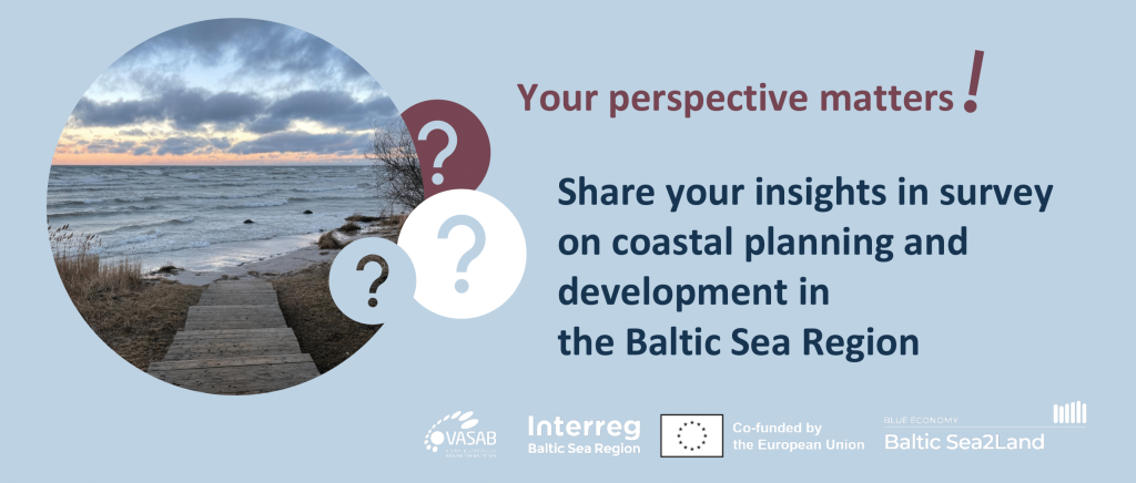 Survey response deadline extended – Share your insights! on coastal planning and development in the Baltic Sea Region